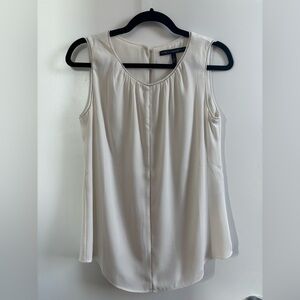 White House Black Market White Sleeveless Blouse